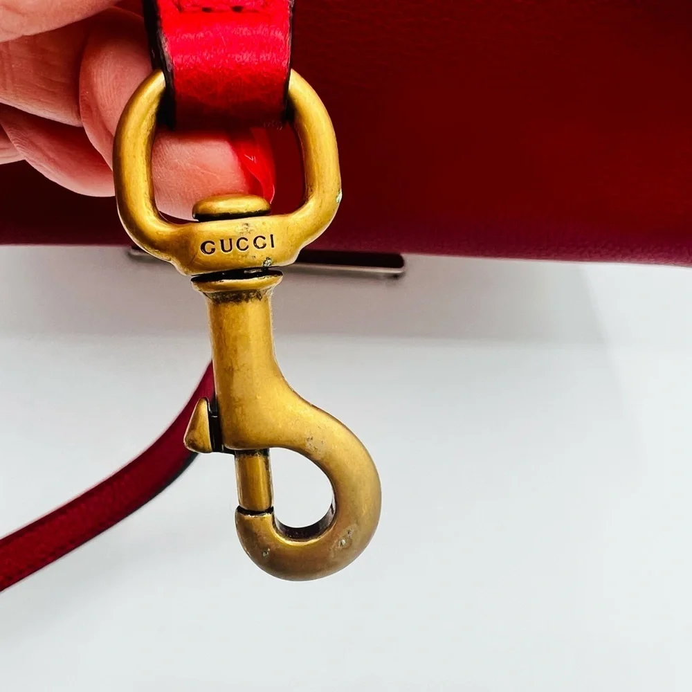 Gucci GG Marmont Top Handle Bag with Crossbody Strap and COA